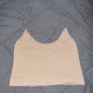 New urban outfitters gold crop tank